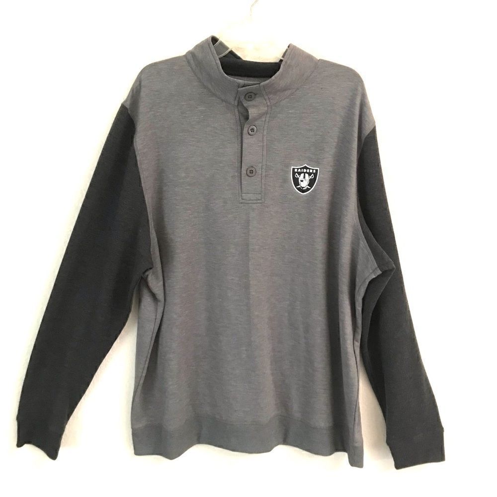 NFL Team Apparel two tone button neck sweatshirt XXL